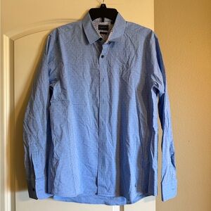 7 Diamonds Blue Patterned Shirt
